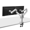 Metall Aluminium 360 Dual LCD Monitor Clamp Desk Mount Modern modern